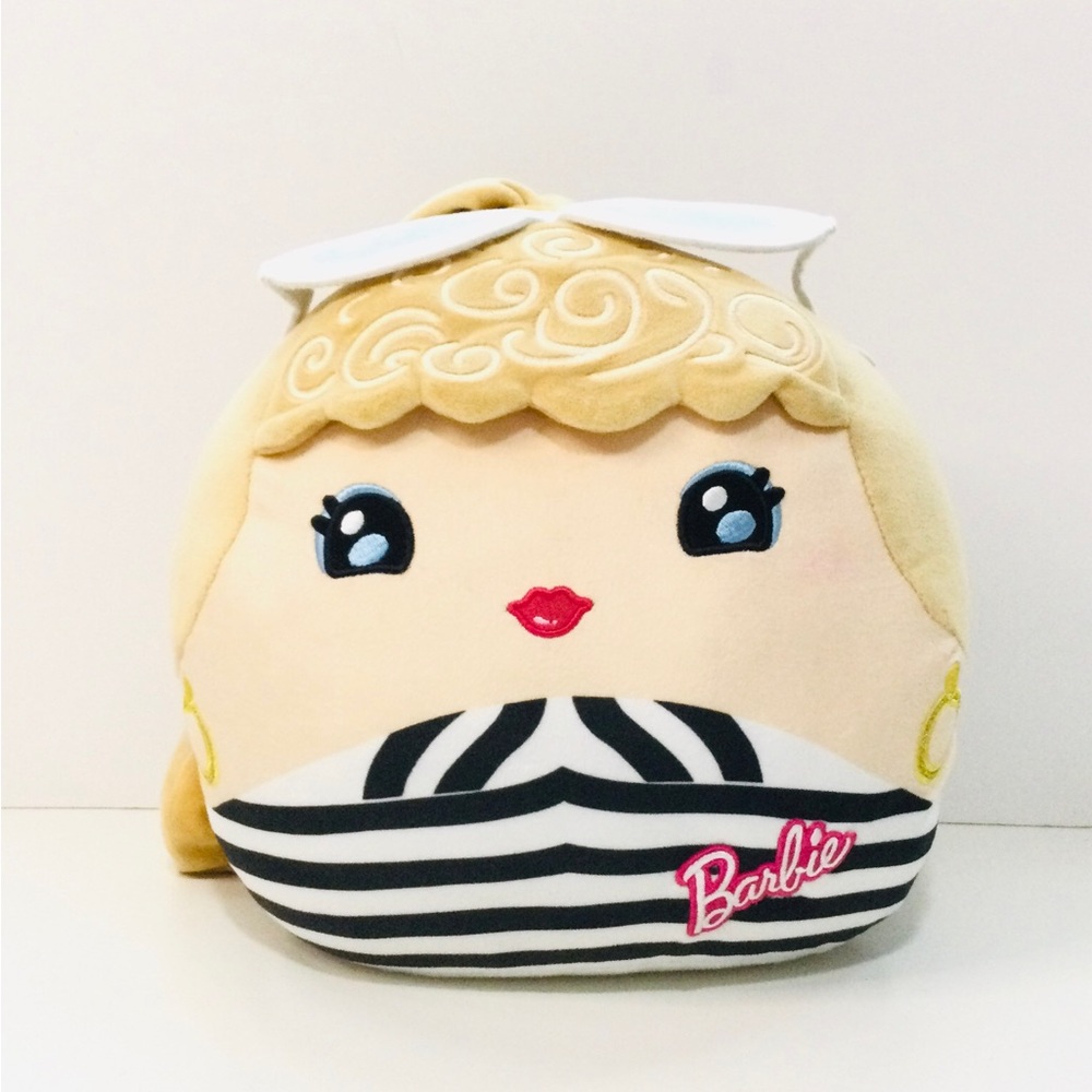 Barbie Cuutopia Blonde Striped Swimsuit 10” Plush Soft Cuddly Squishy